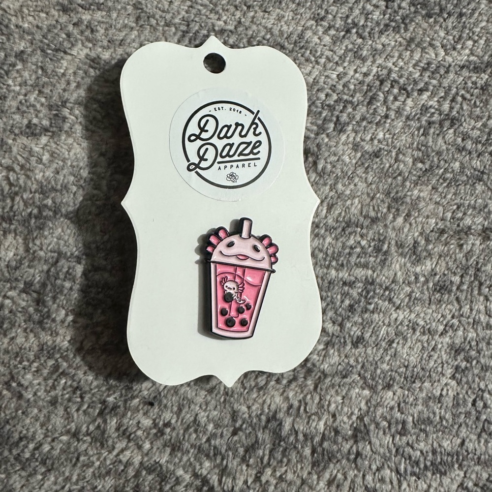 Axolotl Pink Bubble Tea Enamel Pin Bundle and Save